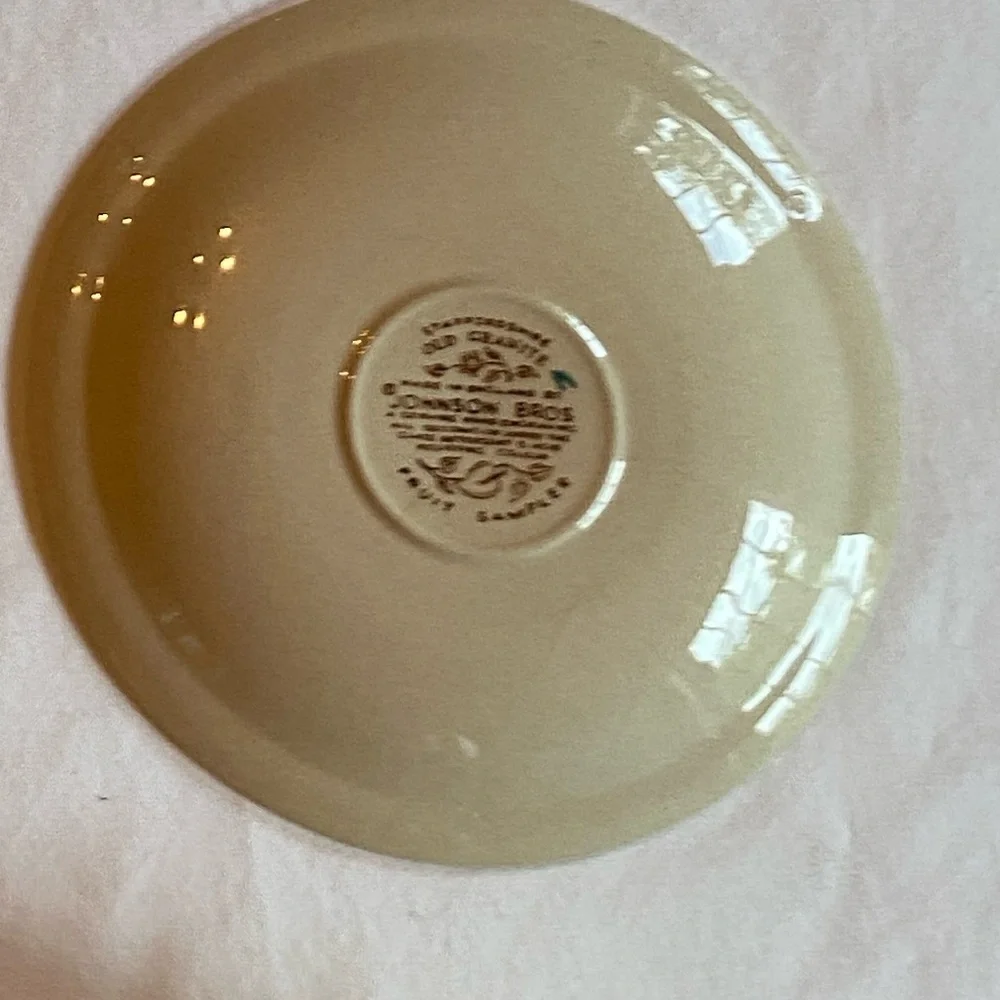 Johnson Brothers Fruit Sampler Cup and Saucer Set of 7